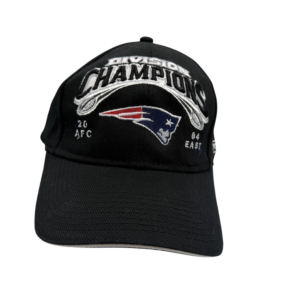 New England Patriots Hat Cap Strap Back One Size Black NFL Football Reebok